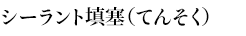 シーラント填塞（てんそく）